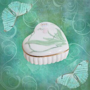 Lenox Butterfly Heart Porcelain Trinket Box